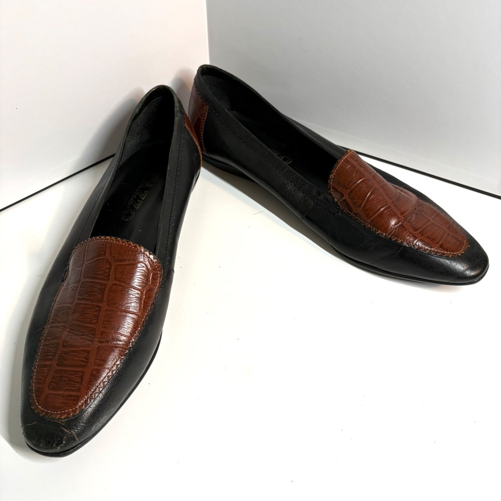 Pazzo Women's Brown Two Tone Leather Loafers in Size 11M - Picture 4 of 10